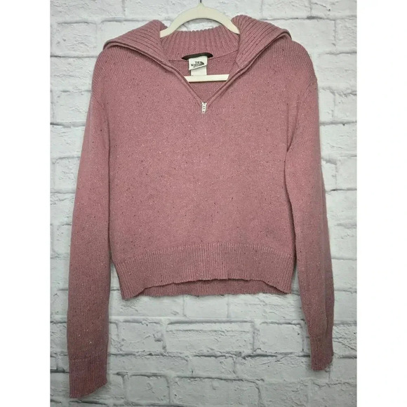 The North Face Crestview 1/4 zip cotton wool blend pullover sweater small. - Picture 2 of 9